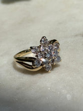 Load image into Gallery viewer, Vintage 1980s ‘Exquisite’ Natural Diamond Cluster Ring Size 5.75
