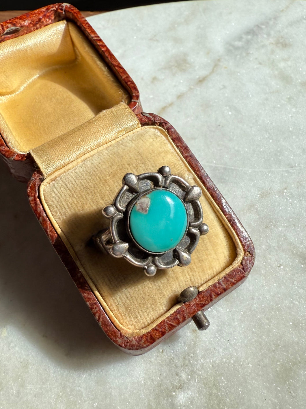 Turquoise Sterling Ring Size 8.75