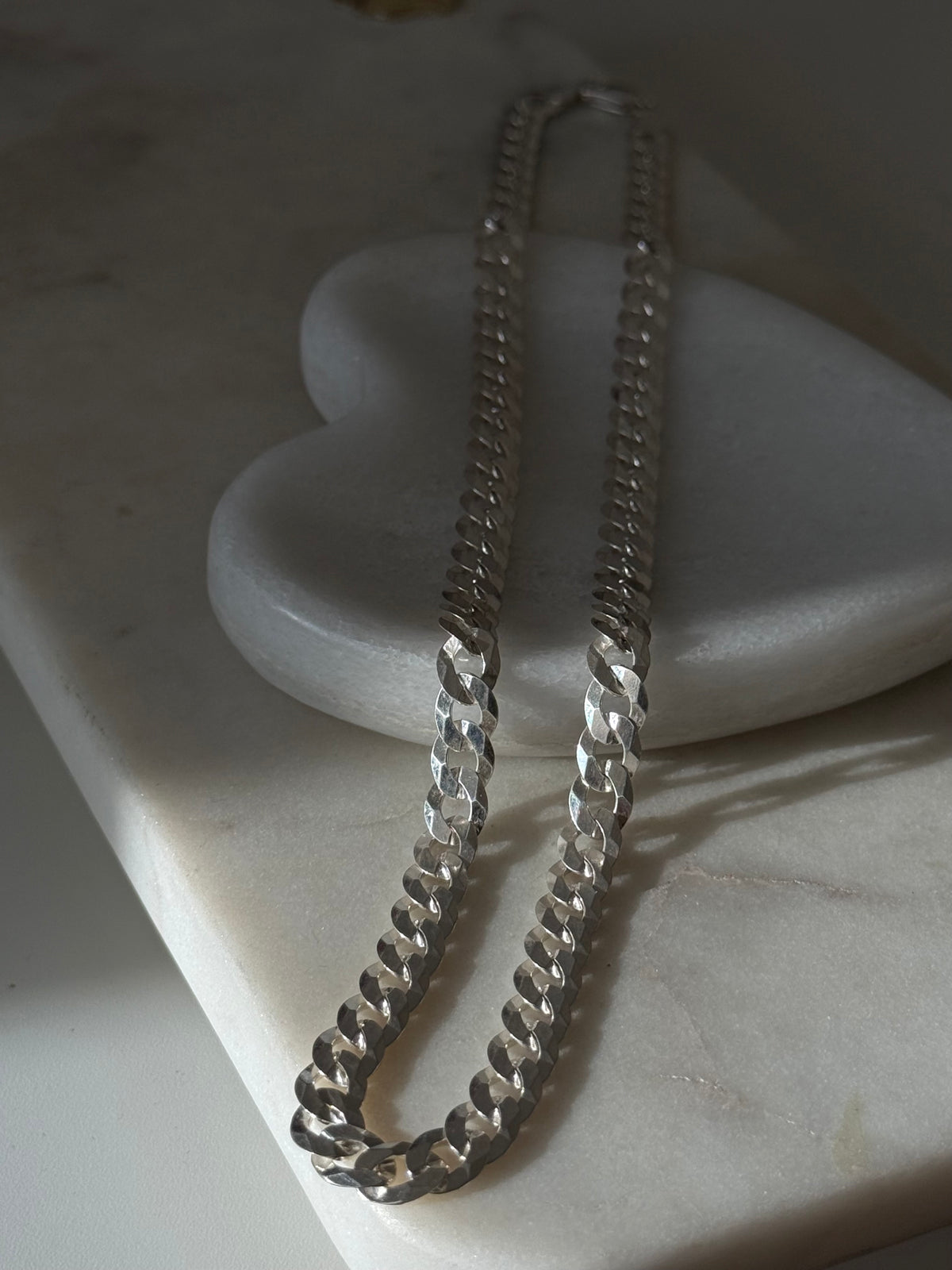 Vintage Sterling Silver Cuban Chain 22”