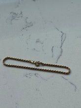 Load image into Gallery viewer, Italian Dainty Gold Vermeil Rope Bracelet 7.5”
