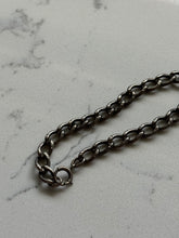 Load image into Gallery viewer, Antique Curb Link Sterling Bracelet 7.5”

