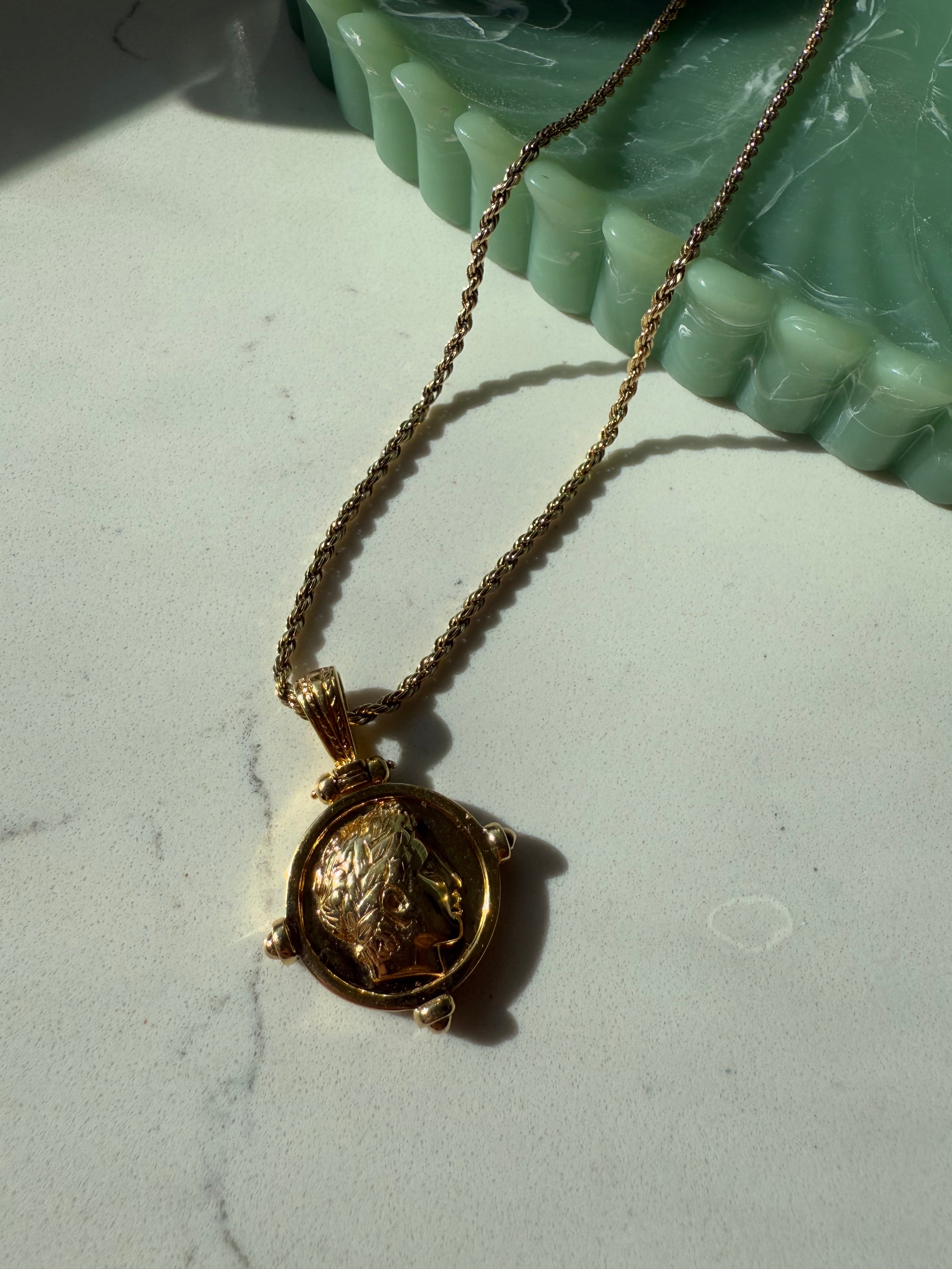 Gold Vermeil Coin Rope Necklace 18” – Darling Degenerate
