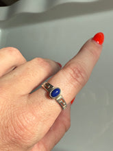 Load image into Gallery viewer, Lapis Sterling Silver Ring Size 7.75
