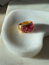 Load image into Gallery viewer, Ruby Gold Vermeil Ring Size 10
