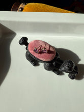 Load image into Gallery viewer, Amethyst Diamond 14k Yellow Gold Gold Heart Earrings
