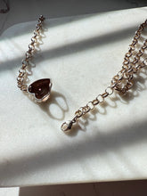 Load image into Gallery viewer, Vintage Sterling Silver Heart Necklace 33”
