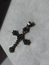 Load image into Gallery viewer, Solid Sterling Silver Tanzanite Cross Pendant
