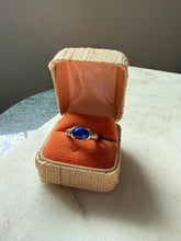 Load image into Gallery viewer, Sodalite Sterling Silver Hearts Ring Size 6.25
