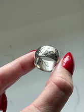 Load image into Gallery viewer, Vintage Solid Sterling Silver Hammered Cigar Band Size 7.25
