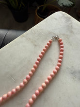 Load image into Gallery viewer, Angel’s Skin Coral Sterling Silver Necklace 18”
