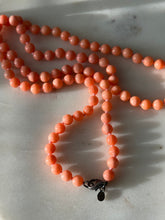 Load image into Gallery viewer, Angel Skin Coral Sterling Necklace 24”
