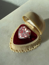 Load image into Gallery viewer, Mosaic Inlay Sterling Silver Heart Ring Size 6.5
