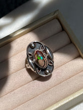 Load image into Gallery viewer, Mexico Fire Opal Sterling Silver Ring Size 7.75
