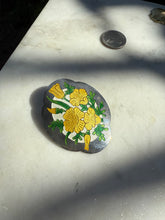 Load image into Gallery viewer, Guilloche Enamel Floral Sterling Silver Brooch
