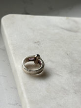 Load image into Gallery viewer, Pink Quartz &amp; Peridot Sterling Silver Ring Size 6
