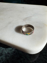 Load image into Gallery viewer, Inlay Sterling Silver Band Size 6.75
