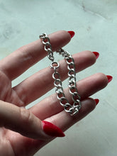 Load image into Gallery viewer, Midcentury Sterling Silver Cuban Curb Link Bracelet 7.25”
