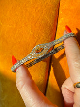 Load image into Gallery viewer, Art Deco Sterling Filigree Bracelet 7.25”
