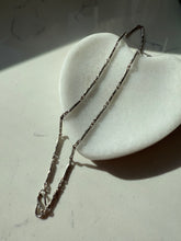 Load image into Gallery viewer, Etched Bar Link Sterling Silver Chain 16.5”
