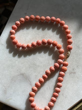 Load image into Gallery viewer, Angel Skin Coral 14k Gold Necklace 16”
