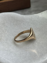 Load image into Gallery viewer, Vintage Solid 10k Gold Signet Ring Size 6.75
