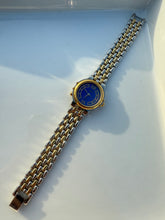 Load image into Gallery viewer, Timex Indiglo Blue Face Gold Tone Watch
