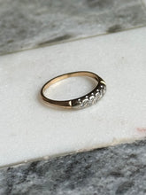 Load image into Gallery viewer, Vintage 14k Gold Diamond Band Size 5.5
