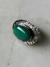 Load image into Gallery viewer, Chunky Malachite Sterling Silver Ring Size 7
