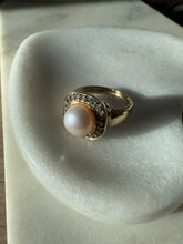 Load image into Gallery viewer, Gold Vermeil Pearl Ring Size 11
