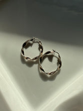 Load image into Gallery viewer, Twisted Sterling Silver Hoops
