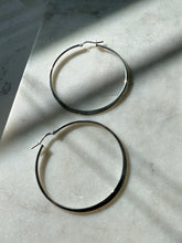 Load image into Gallery viewer, Vintage Italian Sterling Silver Hoops 1.85”
