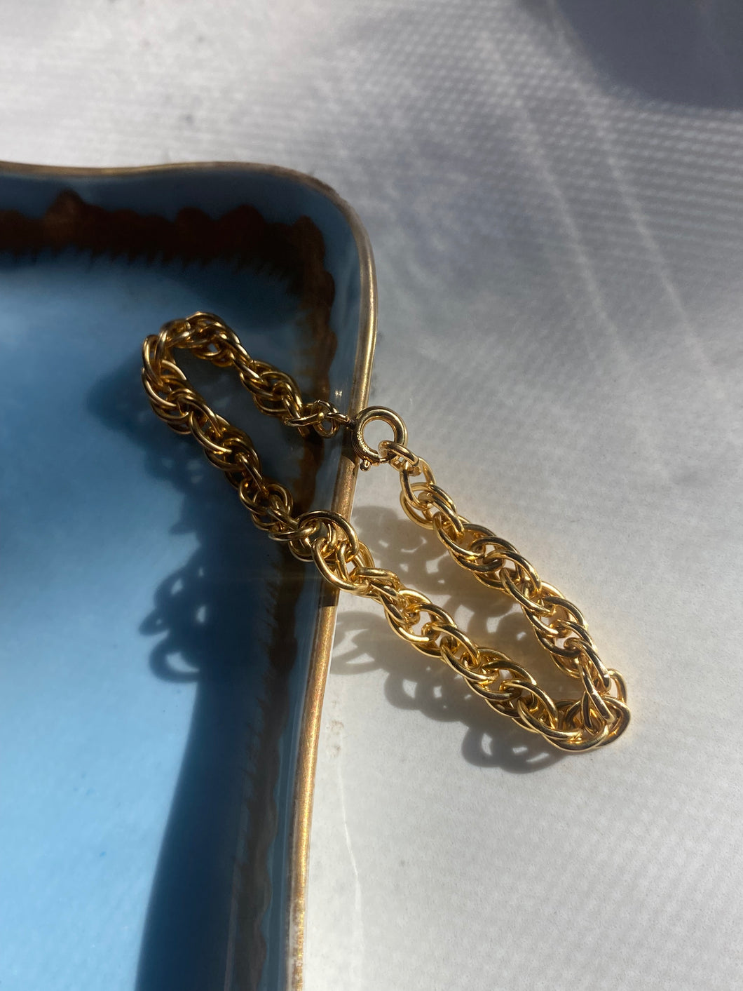 Vintage 12k Gold Fill Rope Bracelet