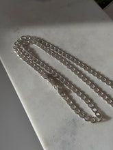 Load image into Gallery viewer, Vintage Italian Sterling Silver Cuban Link Chain 24”
