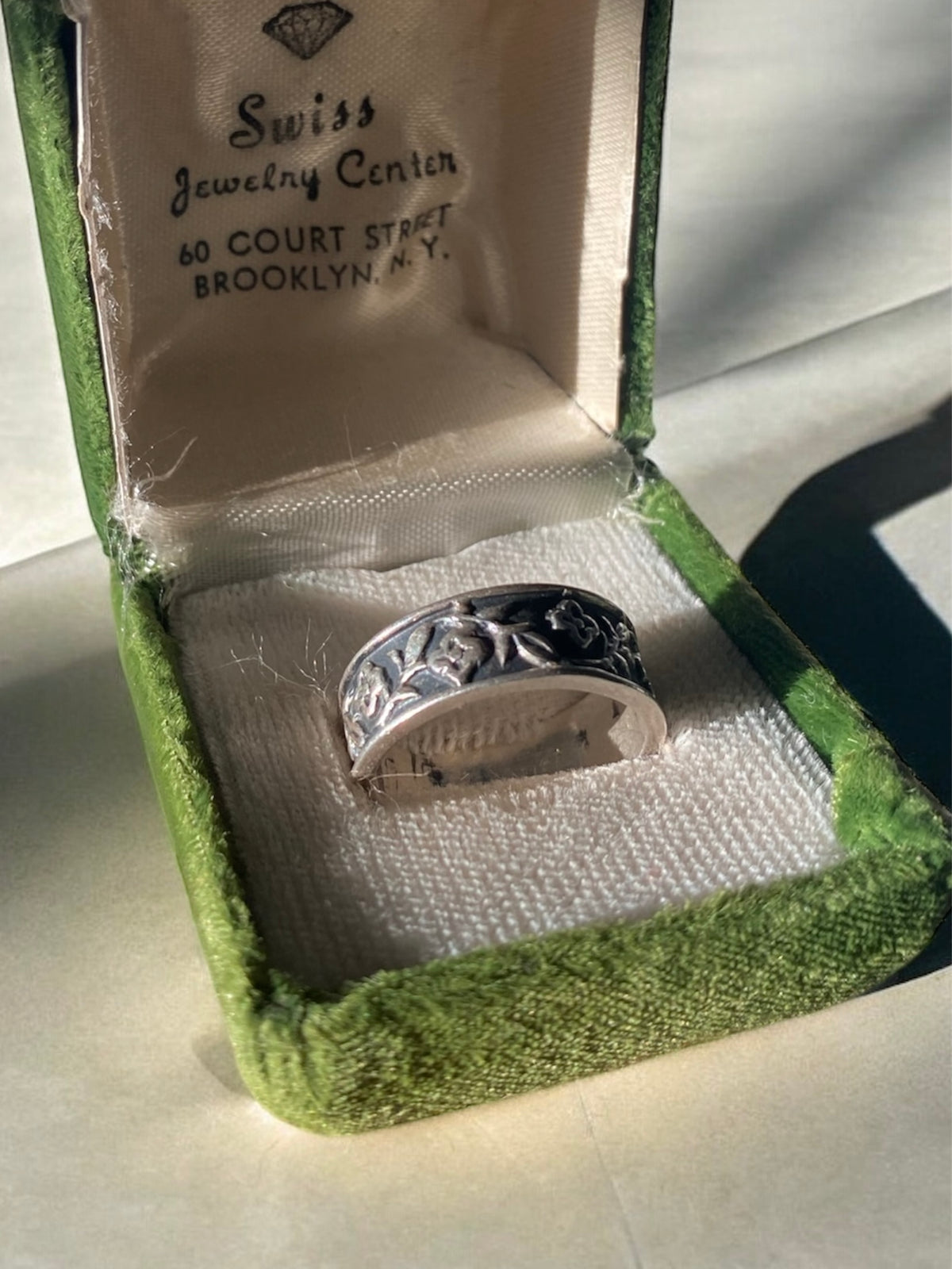Rose Floral Vintage Sterling Silver Ring