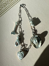 Load image into Gallery viewer, Vintage Sterling Silver Charm Bracelet 7”
