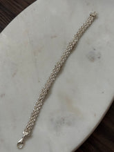 Load image into Gallery viewer, Heart Rope Two-Tone Sterling Silver Bracelet 8”
