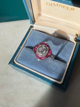 Load image into Gallery viewer, y2k Pink Glass Sterling Silver Ring Size 8
