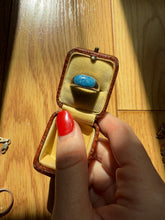 Load image into Gallery viewer, Vintage Blue Sterling Silver Ring
