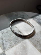 Load image into Gallery viewer, Mexico Vintage Blue Enamel Solid 950 Silver Bangle Bracelet
