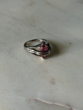 Load image into Gallery viewer, Pink Glass Sterling Silver Ring Size 7
