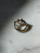Load image into Gallery viewer, Triple Ankh Sterling Silver Ring Size 6
