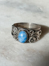 Load image into Gallery viewer, Sodalite Vintage Sterling Silver Ring Size 8.5
