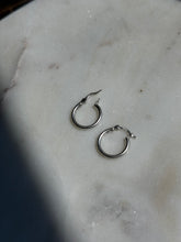 Load image into Gallery viewer, Vintage Mini Sterling Hoops
