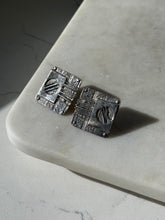 Load image into Gallery viewer, Vintage Atomic Modernist Sterling Silver Earrings
