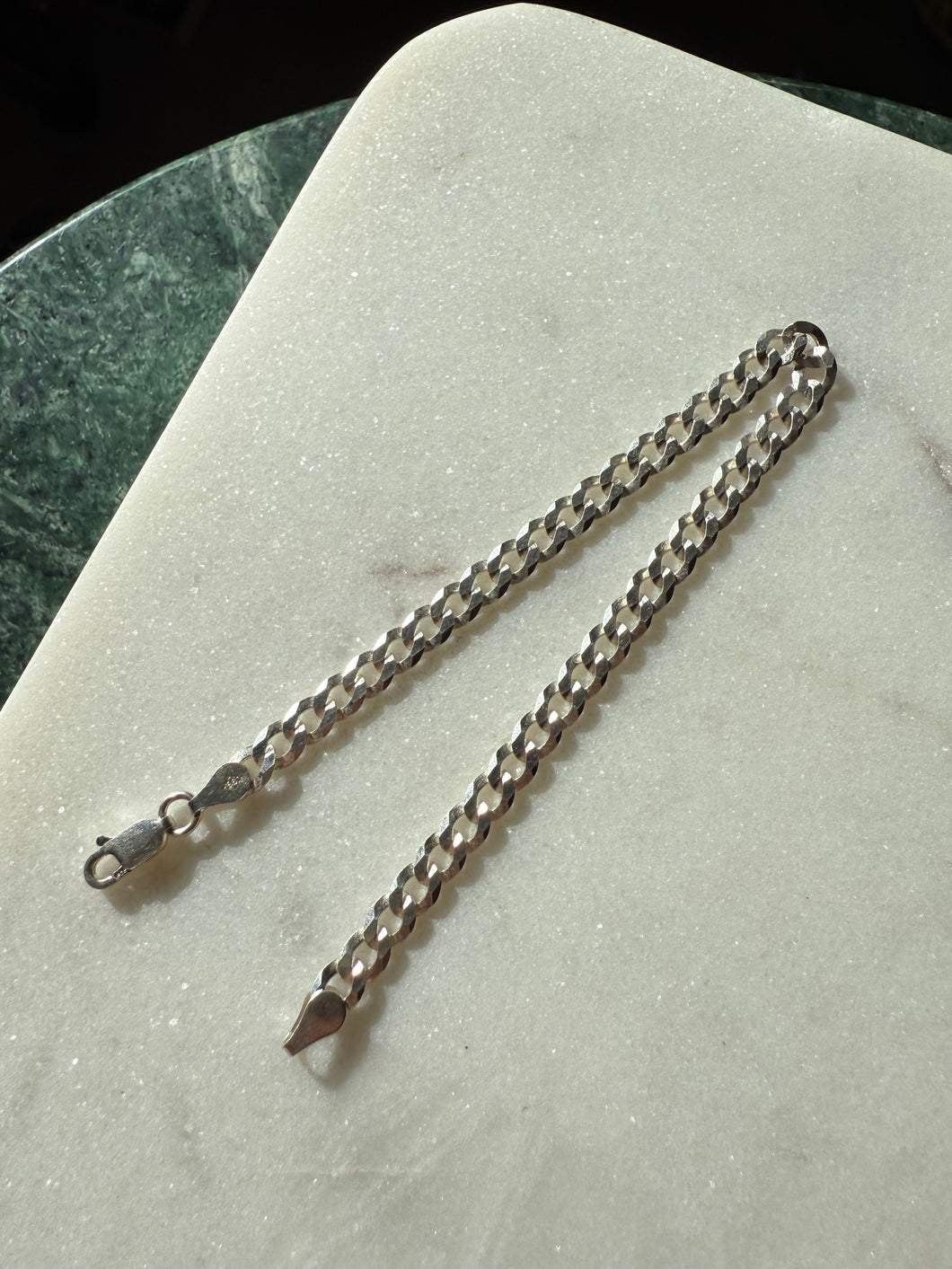 Cuban Link Sterling Silver Bracelet 7.5”
