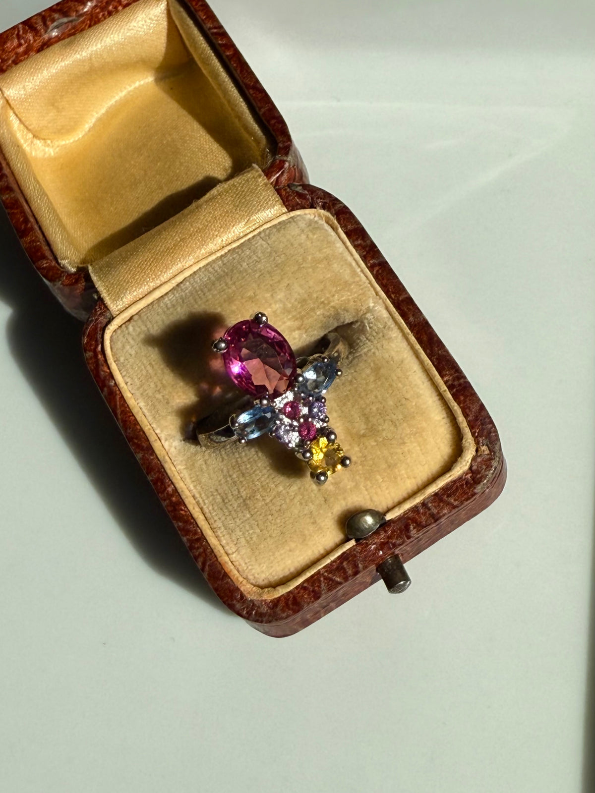 Colorful Sterling Silver Ring Size 7.25