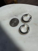 Load image into Gallery viewer, Italian Tubular Sterling Silver Hoops
