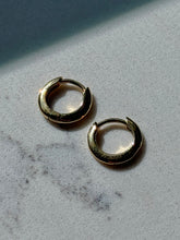 Load image into Gallery viewer, Gold Vermeil Huggie Clicker Hoops
