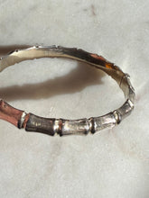 Load image into Gallery viewer, Vintage Birmingham Sterling Silver Bamboo Bangle Bracelet 6.5”
