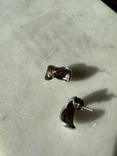 Load image into Gallery viewer, Ruby Sterling Silver Push Back Earrings
